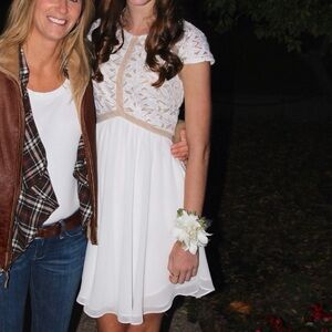 White Cap Sleeve Dress